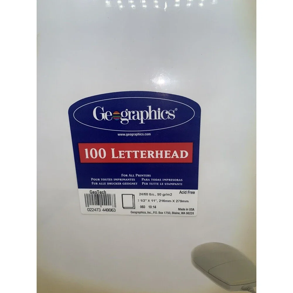 Vintage Geographics Letterhead VTG Technology Theme Floppy Disk CD ROM 100 Count